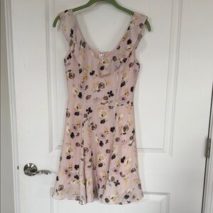 ASOS Floral Mini Dress in Light Pink